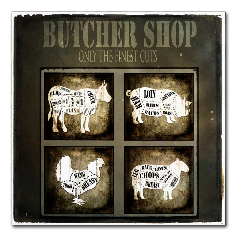 Laurel Foundry Modern Farmhouse 'Butcher Shop V' Textual Art on Wrapped